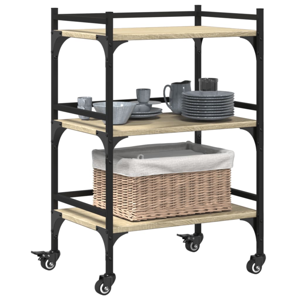 Küchenwagen Sonoma-Eiche 50x35x75,5 cm Holzwerkstoff