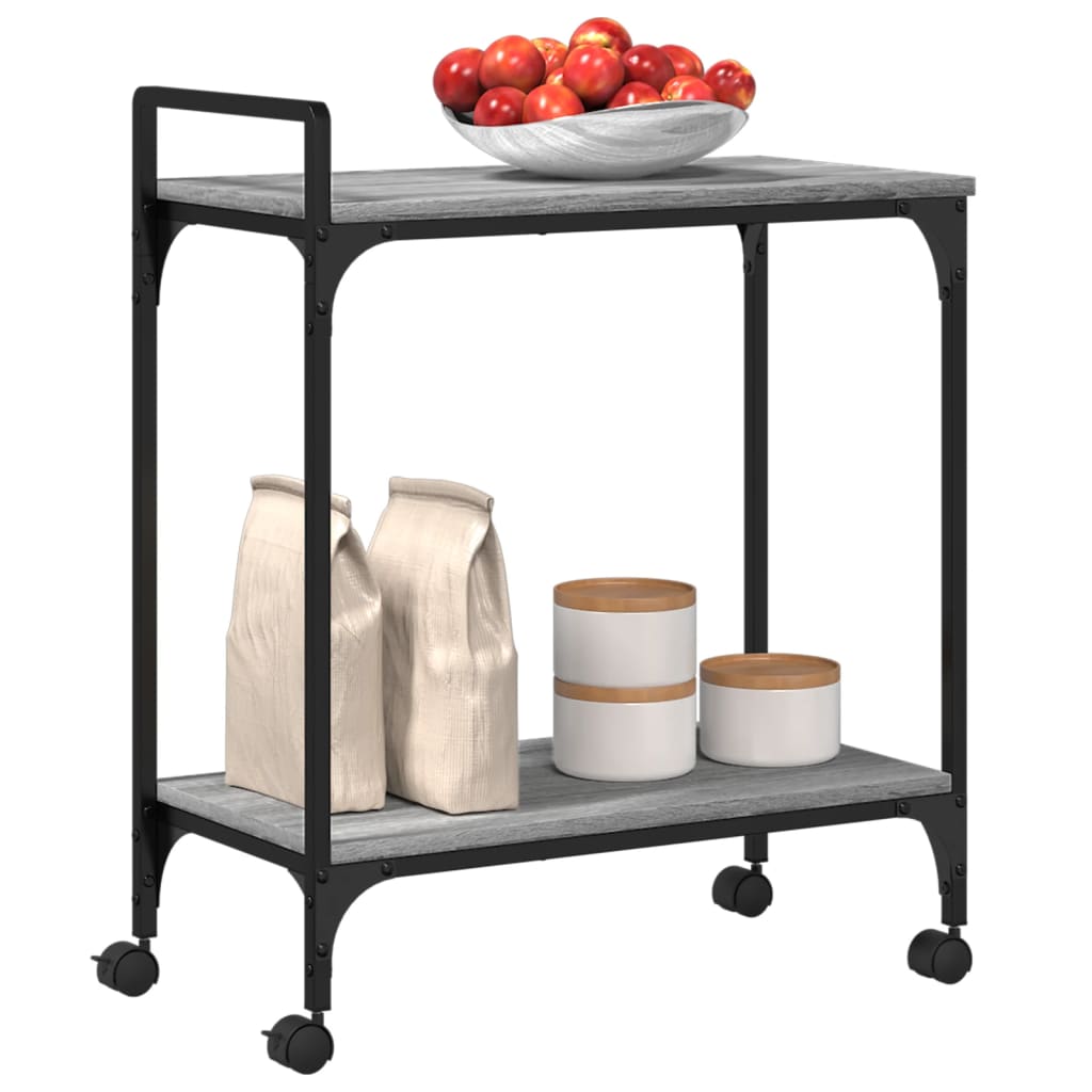 Küchenwagen Grau Sonoma 60,5x31x72,5 cm Holzwerkstoff