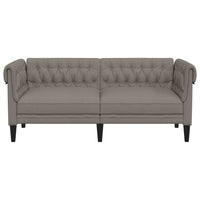 Thumbnail for Chesterfield-Sofa 2-Sitzer Taupe Stoff