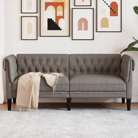 Thumbnail for Chesterfield-Sofa 2-Sitzer Taupe Stoff