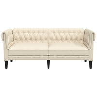 Thumbnail for Chesterfield-Sofa 2-Sitzer Creme Stoff