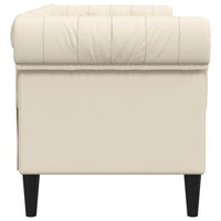 Thumbnail for Chesterfield-Sofa 2-Sitzer Creme Stoff