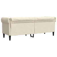 Thumbnail for Chesterfield-Sofa 3-Sitzer Creme Stoff