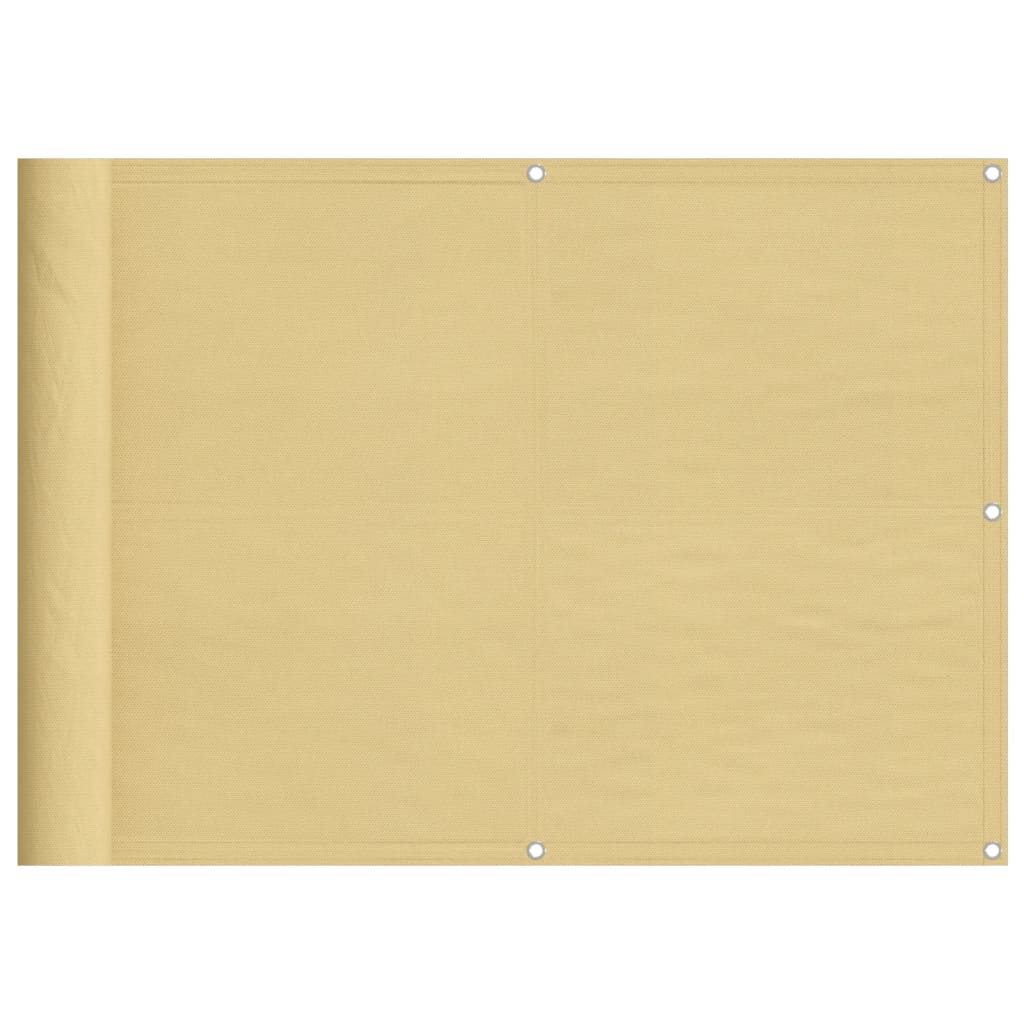 Balkonsichtschutz Sandfarben 75x500 cm 100 % Polyester-Oxford