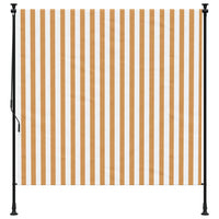 Thumbnail for Außenrollo Orange und Weiß 150x270 cm Stoff und Stahl