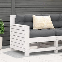 Thumbnail for Gartensofa mit Armlehne Weiß 69x62x70,5 cm Massivholz Kiefer