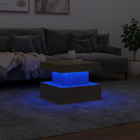 Thumbnail for Couchtisch mit LED-Leuchten Sonoma-Eiche 50x50x40 cm