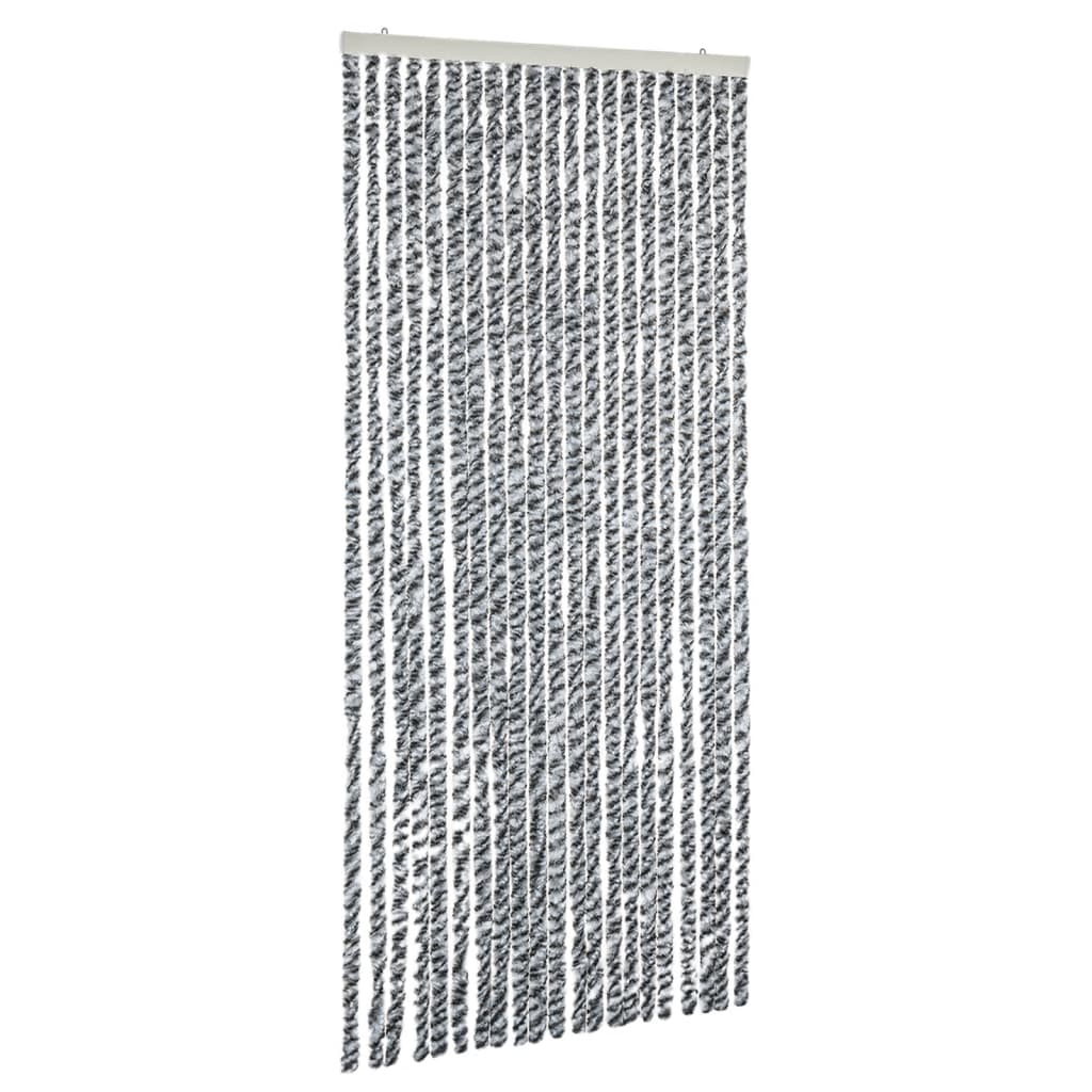 Fliegenvorhang Grau, Schwarz und Weiß 100x200 cm Chenille