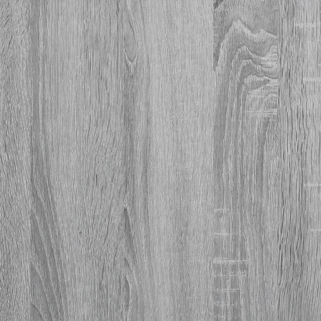 Schrank mit Rollen Grau Sonoma 60x22x79 cm Holzwerkstoff