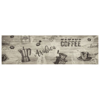 Thumbnail for Küchenteppich Waschbar Kaffee Grau 45x150 cm Samt