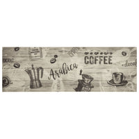 Thumbnail for Küchenteppich Waschbar Kaffee Grau 60x180 cm Samt