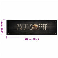 Thumbnail for Küchenteppich Waschbar Kaffee 45x150 cm Samt