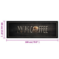 Thumbnail for Küchenteppich Waschbar Kaffee 60x180 cm Samt