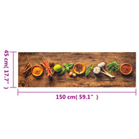 Thumbnail for Küchenteppich Waschbar Gewürze 45x150 cm Samt