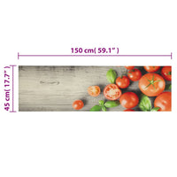 Thumbnail for Küchenteppich Waschbar Tomaten 45x150 cm Samt