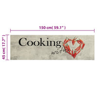 Thumbnail for Küchenteppich Waschbar Paprika 45x150 cm Samt