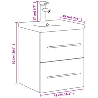 Thumbnail for Waschbeckenunterschrank mit Einbaubecken Weiß