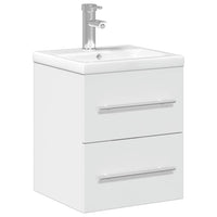 Thumbnail for Waschbeckenunterschrank mit Einbaubecken Hochglanz-Weiß