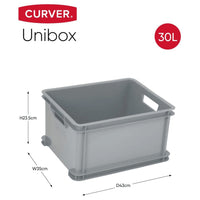 Thumbnail for Curver Aufbewahrungsbox Unibox L 30L Grau
