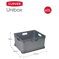 Thumbnail for Curver Aufbewahrungsbox Unibox XL 60L Grau
