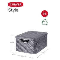 Thumbnail for Curver Aufbewahrungsbox mit Deckel Style M 18L Metallic Silbern