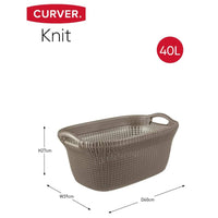 Thumbnail for Curver Wäschekorb Knit 40 L Metallic-Braun