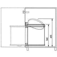 Thumbnail for Hailo Schrank-Mülleimer Compact-Box Weiß 15 L Größe M 3555-001