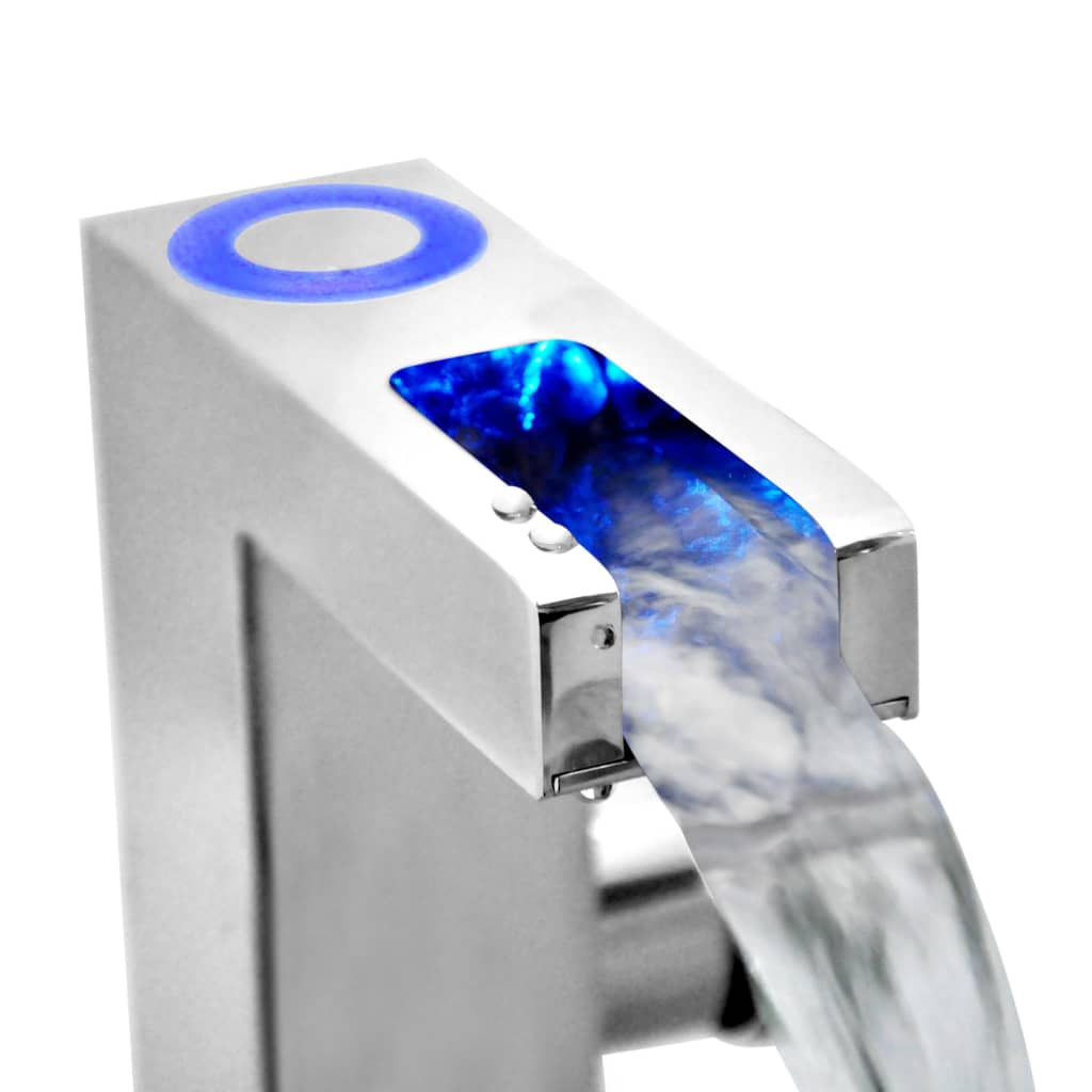 SCHÜTTE Mischbatterie mit LED und Wasserfall-Auslauf ORINOCO Verchromt