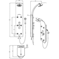 Thumbnail for SCHÜTTE Glas-Duschpaneel mit Thermostatbatterie LANZAROTE Weiß