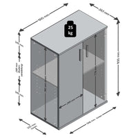 Thumbnail for FMD Schrank mit 2 Türen Weiß und Grau