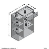 Thumbnail for FMD Kommode mit 2 Türen und 1 Schublade Sandeiche-Optik und Lavagrau