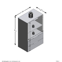 Thumbnail for FMD Kommode mit Schublade und Tür 49,7x31,7x81,3 cm Schwarz