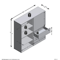 Thumbnail for FMD Schrank mit 3 Schubladen und 3 Türen 99x31,5x101,2 cm Blau
