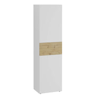Thumbnail for FMD Kleiderschrank mit 2 Türen 54,5x41,7x199,1 cm Weiß & Artisan-Eiche