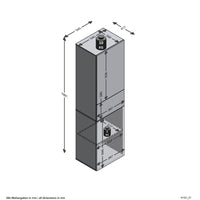 Thumbnail for FMD Kleiderschrank mit 2 Türen 54,5x41,7x199,1 cm Weiß & Artisan-Eiche