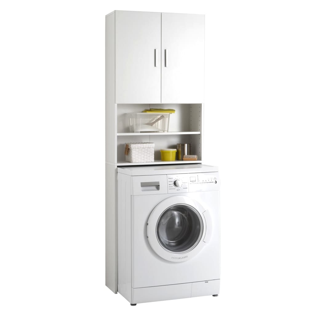 FMD Waschmaschinenschrank mit Stauraum Weiß
