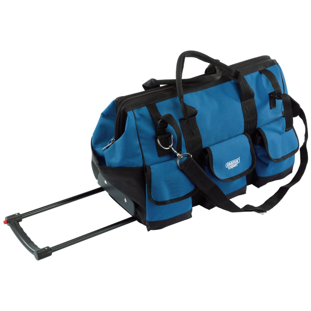 Draper Tools Rollende Werkzeugtasche 60×30×35 cm Blau und Schwarz 58 L