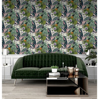 Thumbnail for DUTCH WALLCOVERINGS Tapete Passion Flower Weiß und Grün