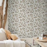 Thumbnail for DUTCH WALLCOVERINGS Tapete Leafs Beige und Braun