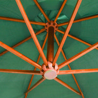 Thumbnail for Sonnenschirm Ampelschirm 350 cm Holzmast Grün