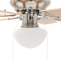 Thumbnail for Dekorativer Deckenventilator mit Leuchtmittel 82 cm Hellbraun