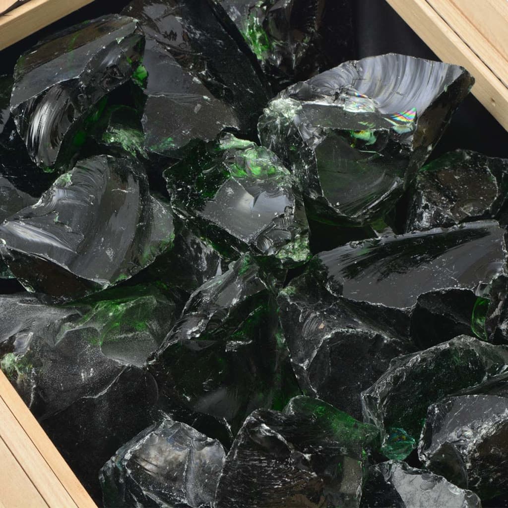 Gabionensteine aus Glas Grün 60-120 mm 25 kg