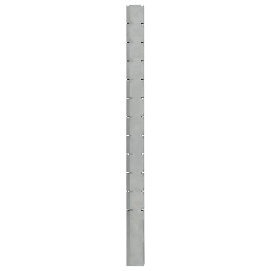 vidaXL Pfosten für Gabionenzaun Silbern 280 cm Verzinkter Stahl