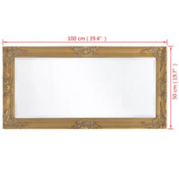Thumbnail for Wandspiegel im Barock-Stil 100x50 cm Golden