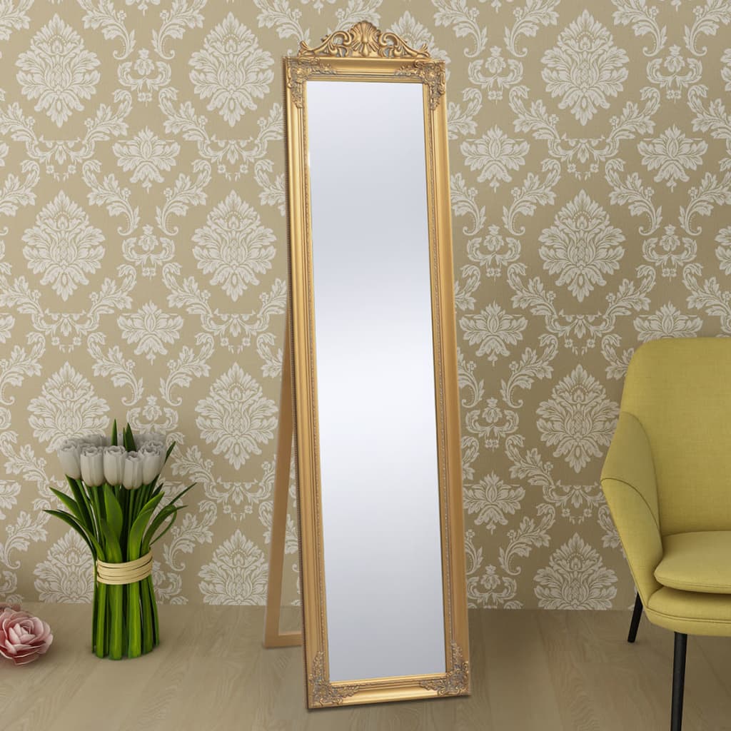 Standspiegel im Barock-Stil 160x40 cm Golden