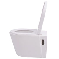 Thumbnail for Wandmontierte Toilette Keramik Weiß