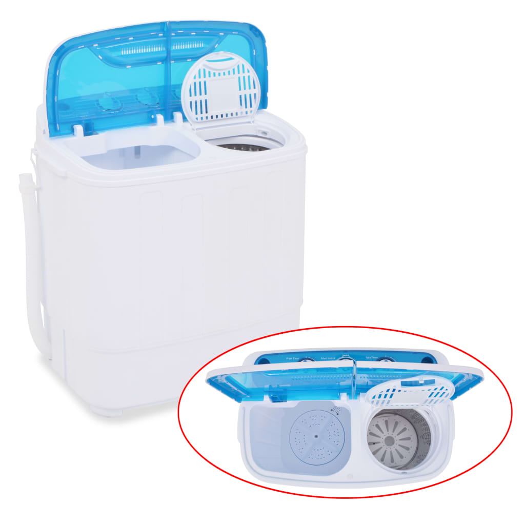 Mini-Waschmaschine mit Schleuder und 2 Kammern 5,6 kg