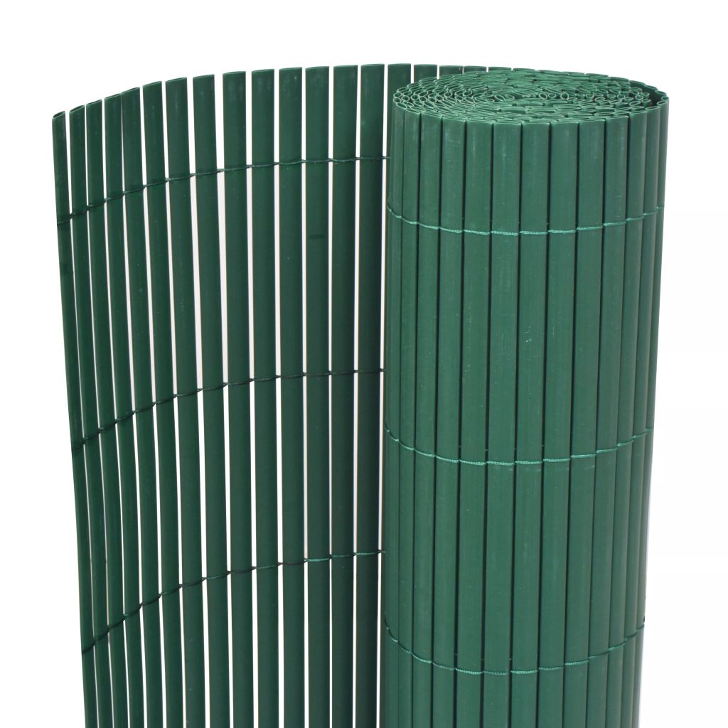 Gartenzaun Doppelseitig PVC 90×300 cm Grün
