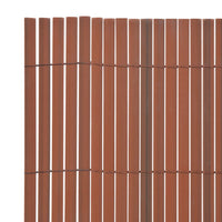 Thumbnail for Gartenzaun Doppelseitig PVC 90 x 500 cm Braun