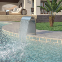 Thumbnail for Pool-Wasserfall Edelstahl 45x30x65 cm Silbern
